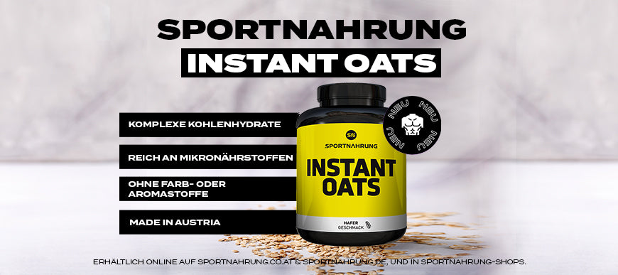 SPORTNAHRUNG Instant Oats: die zucker- und fettarme Kohlenhydratquelle